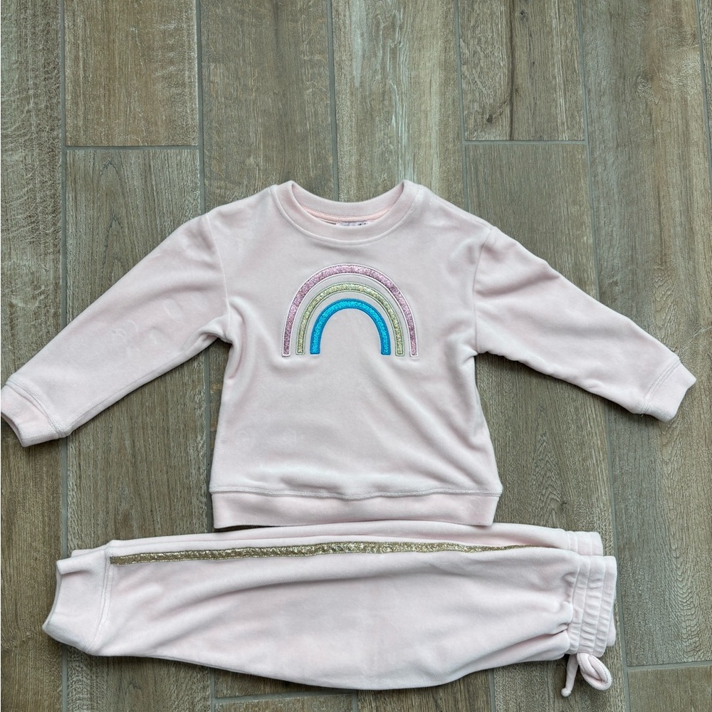 Chenault Girl Pink Velour Playset Sz 4